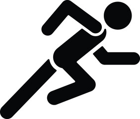 run Icon, running man icon vector