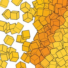Abstract background from orange and red cubes. polygonal style. Geometric background. eps 10