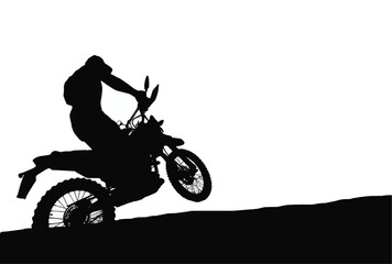 Obraz na płótnie Canvas silhouette of a motorcycle isolated on white background vector illustrations .