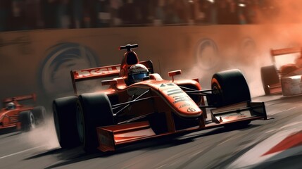 Naklejka premium Racing Game Art Wallpaper Background