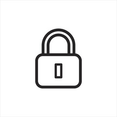Padlock line icon, outline vector sign, linear style pictogram isolated on white. Symbol, logo illustration. Editable stroke. Pixel perfect vector graphic