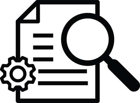  case study, management vector search document icon