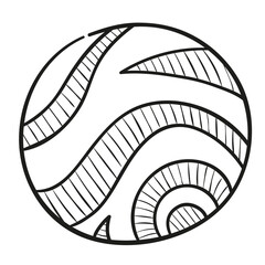 planet. Hand drawn vector illustration