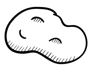 Asteroid. Hand drawn vector illustration