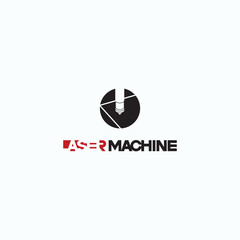 
Illustration consisting of an image of a laser cutting machine in the form of a symbol or logo