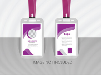 Abstract Geometric Blue Id Card Design, Professional Identity Card Template Vector for Employee and Others