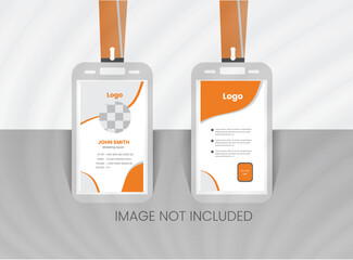 Abstract Geometric Blue Id Card Design, Professional Identity Card Template Vector for Employee and Others