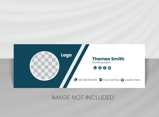 Modern and minimalist email signature or email footer template