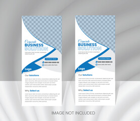 Creative business agency roll up banner design or roll up banner template