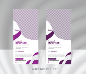 Creative business agency roll up banner design or roll up banner template