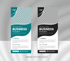 Creative business agency roll up banner design or roll up banner template