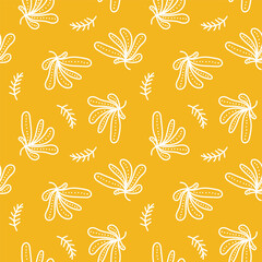 Modern abstract flower pattern design. Hand drawn vector floral design illustration. Trendy organic seamless pattern