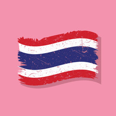 Thailand Grunge Distress Country Flag