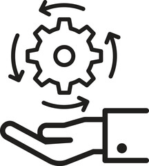 process Installation and support icon vector