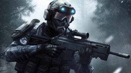 First Person Shooter Game Art FPS Wallpaper Background