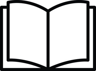 Open book icon vector