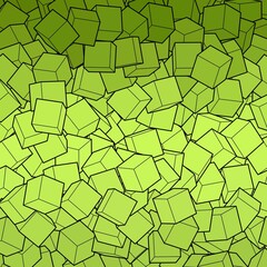 Geometric background consisting of green cubes. polygonal style. eps 10