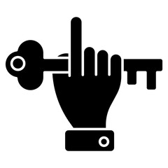 Editable design icon of key