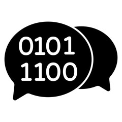 Premium download icon of binary chat 