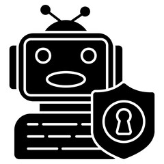 Modern design icon of robot security 