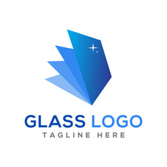 Window Glass Logo design vector