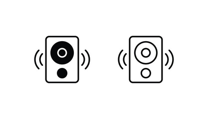 Speaker icon design with white background stock illustration