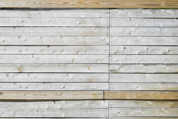 Obraz premium Horizontal weathered wood fence slats