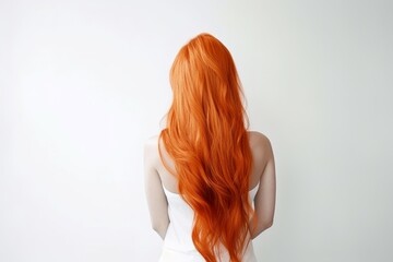 Fototapeta premium Beautiful woman long hair. Generate Ai