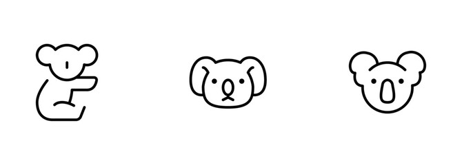koala icon. flat vector and illustration, graphic, editable stroke. Suitable for website design, logo, app, template, and ui ux.