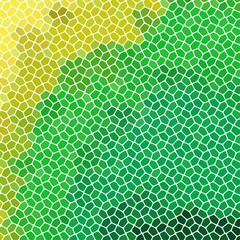 Green and yellow background consisting of pebbles. Vector template in polygonal style. eps 10