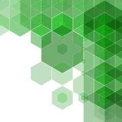 Fototapeta premium Green hexagon background. Presentation template. polygonal style. Geometric background. eps 10
