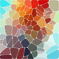 Fototapeta na wymiar Stone plate paving pattern. Abstract geometric colorful shapes ornament vector texture. Color Pebbls. eps 10