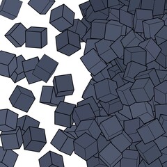 Abstract vector background. Geometric figures. Gray cubes.