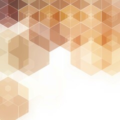 Fototapeta premium Vector beige hexagon pattern. Geometric abstract background with simple hexagonal elements. Medical, technology or science design.