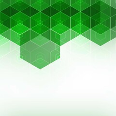 Obraz premium Green hexagon background, pattern, hexagon wallpaper. Vector illustration. EPS 10