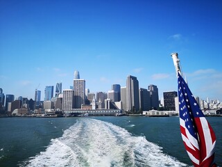 USA City aus beim Boot 