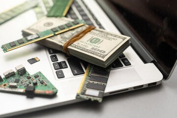 Circuit of main board hardware computer electronic, e-waste.