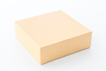 Eco-friendly packaging box, Paper Box For Branding on white isolated background