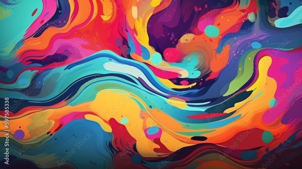 Aufkleber abstract colorful background. generative ai