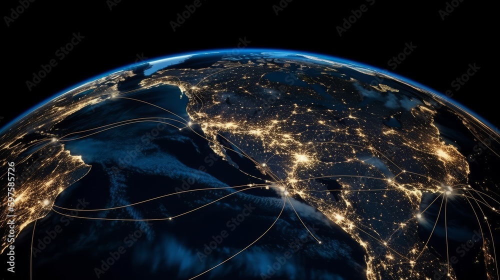 Poster earth from space. generative ai