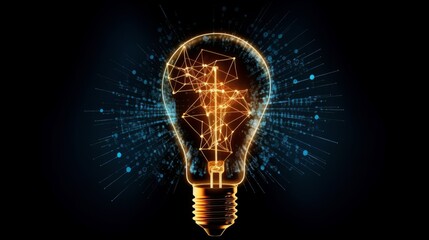 Innovation and idea symbol with light bulb shape. Generative ai