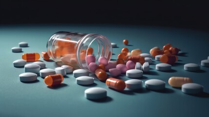 Pills and capsules. Generative ai