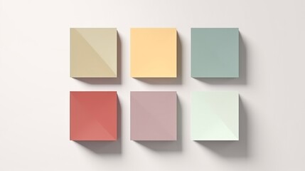 Fototapeta premium Square paper mockup with realistic shadows overlaying paper. Generative ai