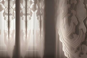 Lace curtain - generative ai