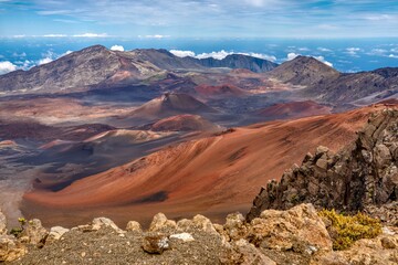 Haleakalā Volcano crater on Maui Hawaii - 597588563
