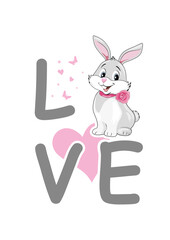 Rabbit lover. Funny design