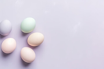 Easter, flat lay, eggs, pastel, holiday illustrations