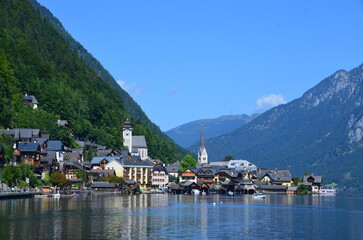 Fototapeta premium Hallstatt lake and village