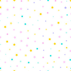 seamless pattern with confetti  isolated in transparent background