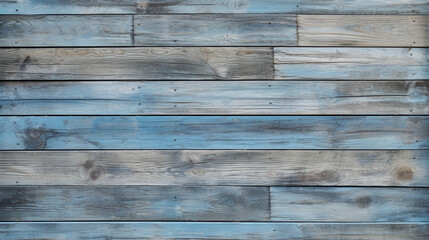 he background consists of light blue wooden planks with a noticeable wooden texture, resembling the natural grain of wood with a soft blue shade. The overall effect is that of a ba Generative AI - obrazy, fototapety, plakaty